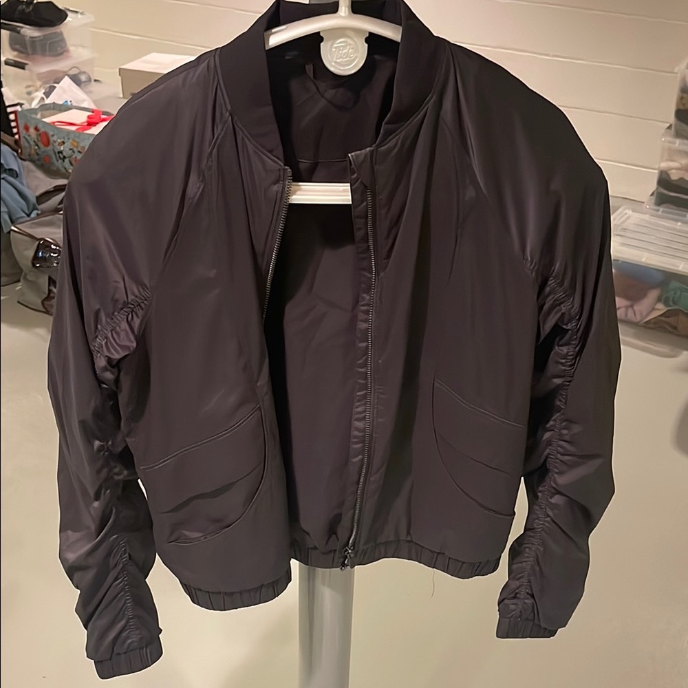 Lululemon womens Black Bomber Jacket